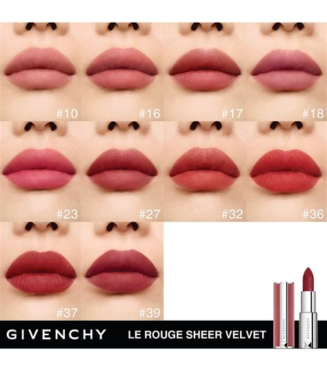 givenchy sheer matte|Givenchy le rouge shades.